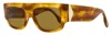 Victoria Beckham Women's V Plaque Sunglasses Vb666s 223 Blonde Horn 55mm In Multi