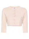 Victoria Beckham Vb Body Cropped Cardigan In Nude & Neutrals