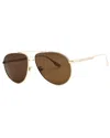 Victoria Beckham Women's Vb242s 61mm Sunglasses In Gold