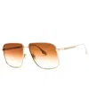 Victoria Beckham Women's Vb243s 57mm Sunglasses In Gold