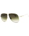Victoria Beckham Women's Vb248s 60mm Sunglasses In Gold
