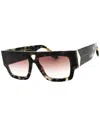 Victoria Beckham Brown Gradient Browline Ladies Sunglasses Vb651s 062 55 In Black