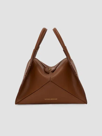 Victoria Beckham Women's Victoria Plie Mini Leather Top Handle Bag In Brown