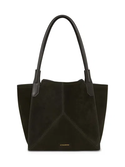 Victoria Beckham Women's Victoria Small Suede Tote Bag In Green