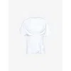 Victoria Beckham Womens White Twist Cotton-jersey T-shirt