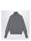 Victoria Beckham Essential Turtleneck Wool Sweater In Grey