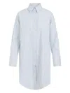 Victoria Beckham Yellow Chamomile Organic Cotton Wrap Front Blouse In Blue