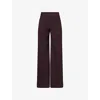 Victoria Beckham Womens Acai Alina Wide-leg Denim Jeans In Black