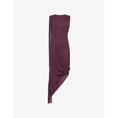 Victoria Beckham Womens Acai Georgette Pleated Sleeveless Midi Dress In Multi