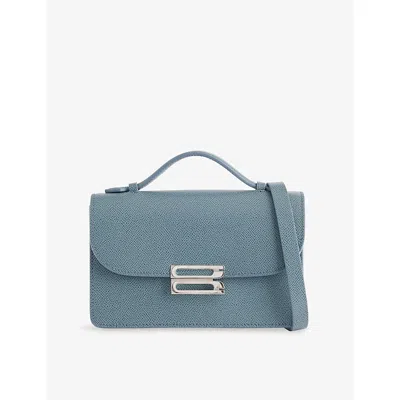 Victoria Beckham Womens Agave Blue Dorian Small Leather Cross-body Bag In Pink