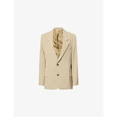 Victoria Beckham Womens Antartic Grey Pressed Oversized Woven Jacket In Multi