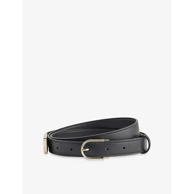 Victoria Beckham Womens  Dorian B Finite Leather Belt In Black