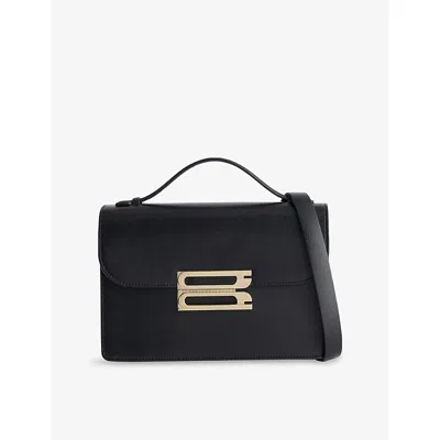 Victoria Beckham Womens Black Dorian Leather Shoulder Bag