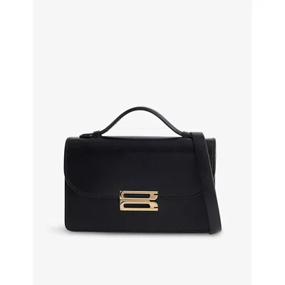 Victoria Beckham Womens Black Dorian Mini Leather Cross-body Bag
