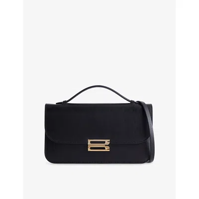 Victoria Beckham Womens Dorian Pochette Leather Shoulder Bag Black