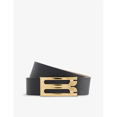 Victoria Beckham Womens Black Jumbo Leather Belt