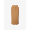 Victoria Beckham Womens  Button-up Knitted Merino Wool-blend Midi Skirt