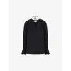 Victoria Beckham Gather Detail Tie Blouse With Gathered Shoulders In Black