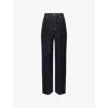 Victoria Beckham Womens Cinched High-rise Denim Jeans Indigo Rinse