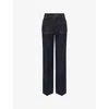 Victoria Beckham Alina High-rise Wide-leg Jeans In Blue