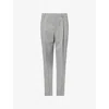 Victoria Beckham Womens Pleated Straight-leg Wool And Cashmere Trousers Light Grey Melange In Gray