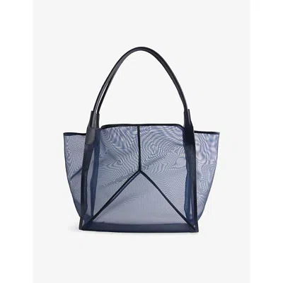 Victoria Beckham Womens Navy Victoria Mesh Tote Bag In Blue