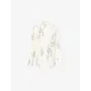 Victoria Beckham Womens  Floral Pyjama Stretch-woven Shirt In White