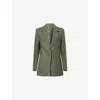 Victoria Beckham Womens Oregano Notch-lapels Slim-fit Stretch-woven Blazer In Multi