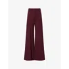 Victoria Beckham Womens Port Alina Patch-pockets Stretch-woven Trousers In Port
