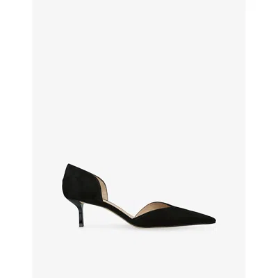 Victoria Beckham Womens  Angle D'orsay 55 Suede Pumps In Black