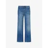 VICTORIA BECKHAM WOMENS VINTAGE INDIGO GIGI FLARED-LEG LOW-RISE JEANS