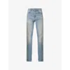 VICTORIA BECKHAM WOMENS PALE BLUE WASH JULIA HIGH-RISE SLIM-LEG DENIM JEANS