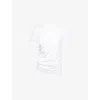 Victoria Beckham Asymmetrical White Cotton T-shirt