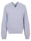 Victoria Beckham Wool And Cashmere Blend Jumper In Blue