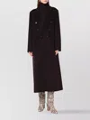 Victoria Beckham Wool And Cashmere Double Breasted Coat In Black