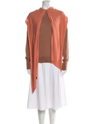Pre-owned Victoria Beckham Wool Bateau Neckline Sweater In Orange