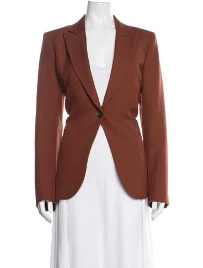 Pre-owned Victoria Beckham Wool Blazer In Brown
