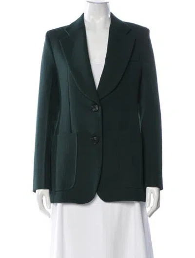 Pre-owned Victoria Beckham Wool Blazer In Green