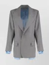 Victoria Beckham Wool Blazer Lapel Collar