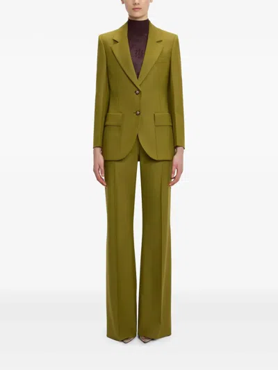 Victoria Beckham Wool-blend Blazer In Green