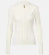 Victoria Beckham Wool-blend Jersey Zip-up Hoodie