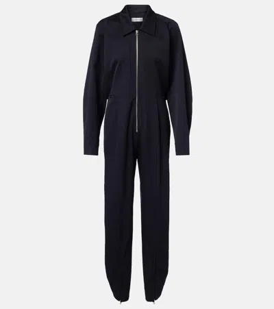 Victoria Beckham Wool-blend Jumpsuit In Blue