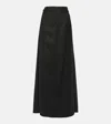 Victoria Beckham Wool-blend Maxi Skirt In Black