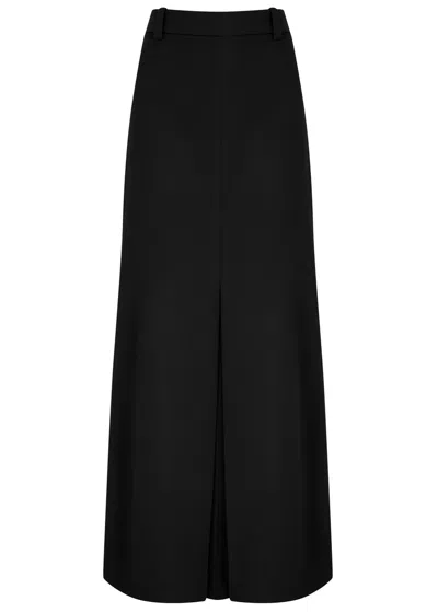 Victoria Beckham Wool-blend Maxi Skirt In Black