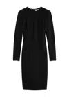 Victoria Beckham Wool-blend Midi Dress In Black