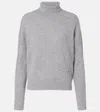 Victoria Beckham Wool-blend Turtleneck Sweater In Gray