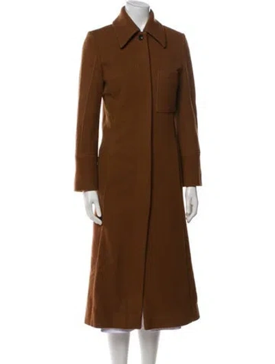 Pre-owned Victoria Beckham Wool Coat In Brown