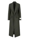 Victoria Beckham Long Length Jacket Flap Pockets In Gray