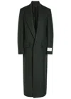 Victoria Beckham Single Breasted Mid-length Coat In Green