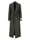 Victoria Beckham Long Length Jacket Flap Pockets In Green